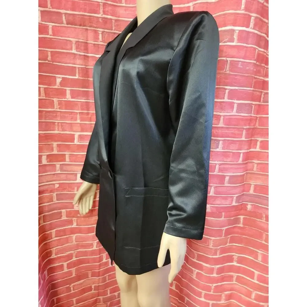 GERARD DAREL PARIS Made in France Ex-aequo 70's Black Jacket blazer 36/S/4 #C7
